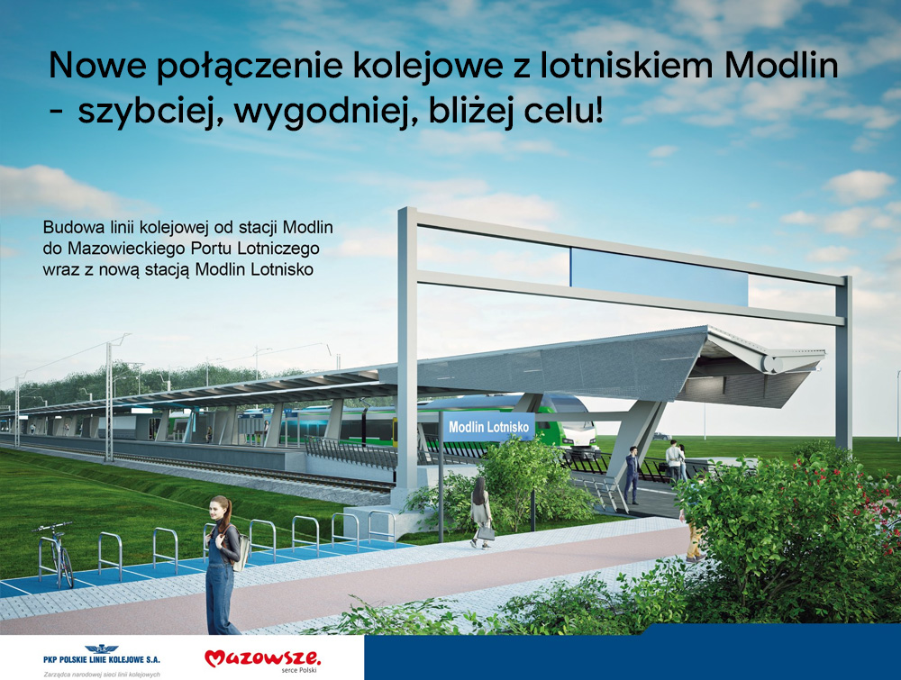 Połączenie kolejowe do lotniska Warszawa-Modlin